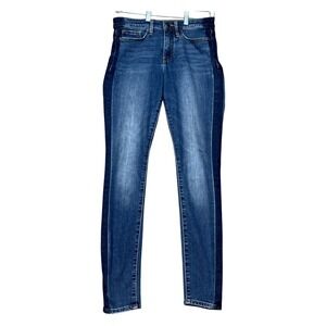 Athleta Sculptek Jeans Womens 2 28x29 Medium Wash Skinny Side Stripe 5 Pocket